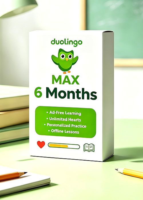 vip-gvgmalls, Super Duolingo MAX 6 Months Subscription